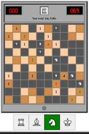 A mix between Chess and Minesweeper