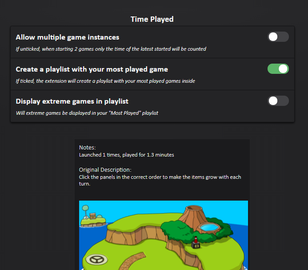 Flashpoint extension to display how much time you spent on a game